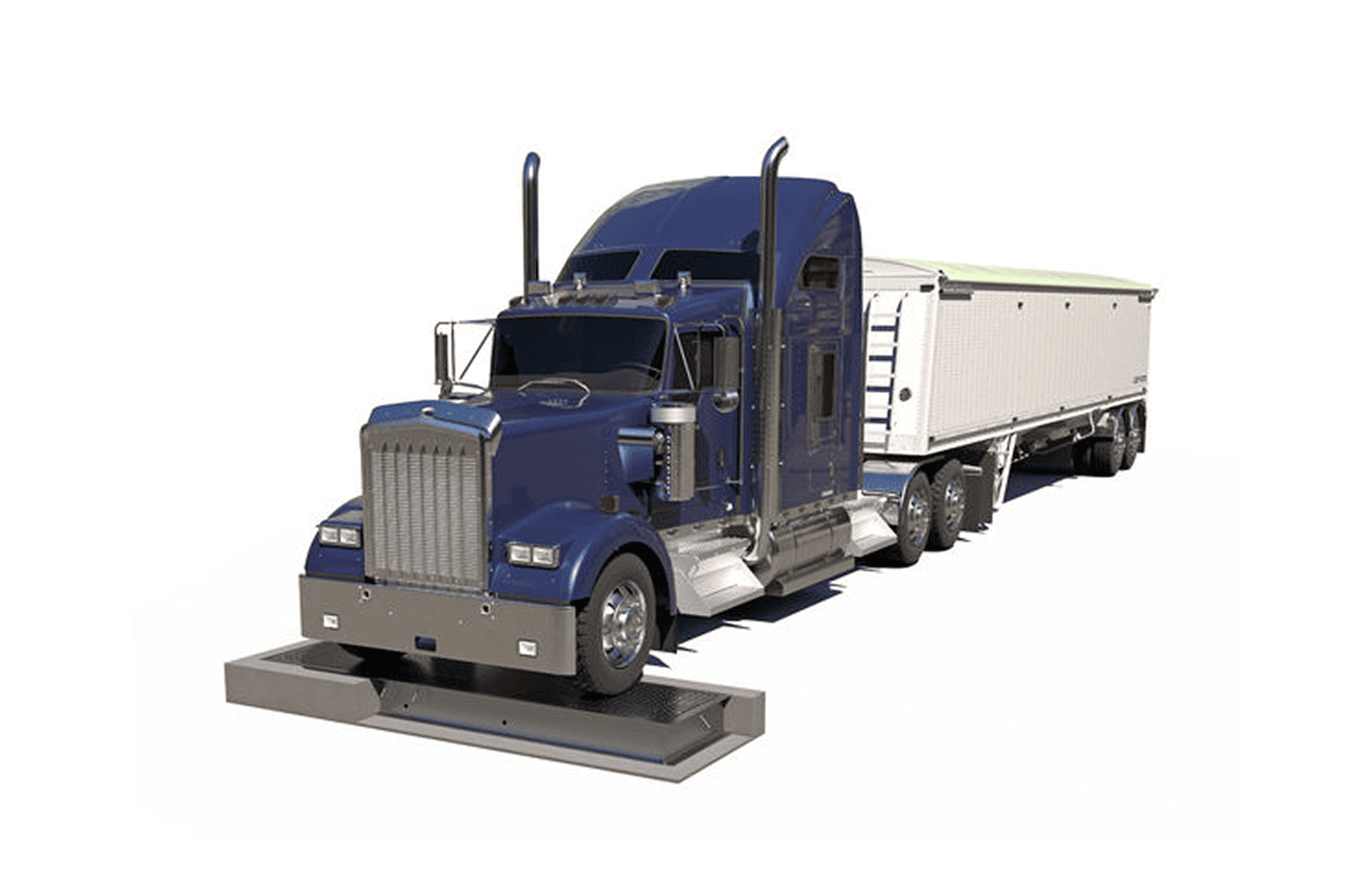 Weigh-in-motion system at a Saudi port or logistics hub entrance