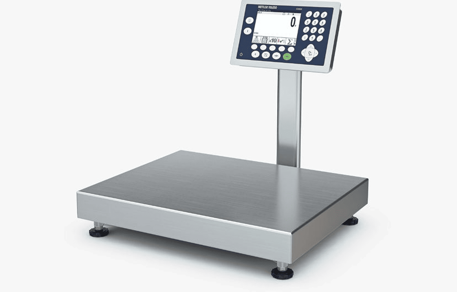 High-speed inline checkweigher on a food production conveyor line