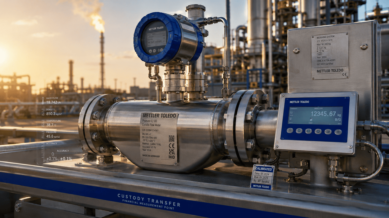 Oil and gas custody transfer measurement, and precision weighing in Saudi Arabian petrochemical facilities